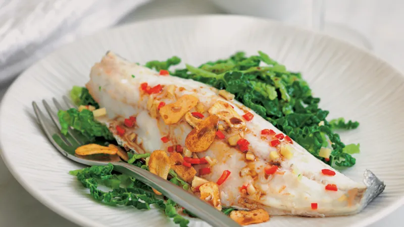 Ryba v páře s kapustou