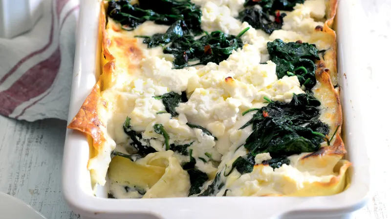 Lasagne se špenátem a ricottou