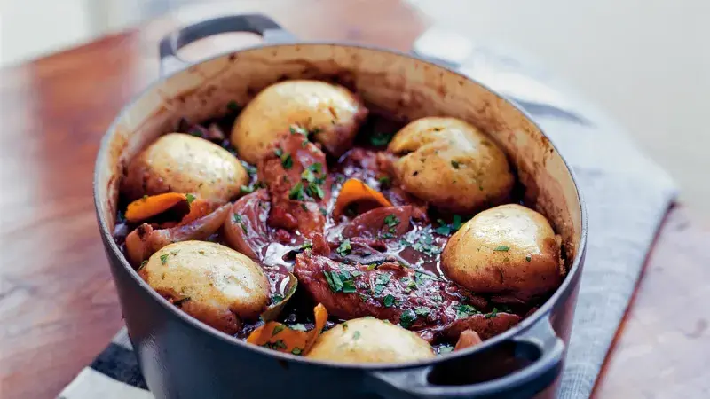 Kuře s bylinkovými knedlíčky