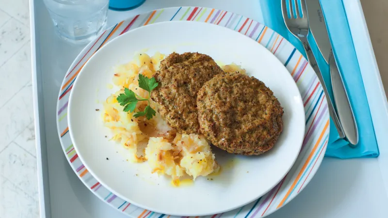 Brokolicové karbanátky & šťouchané brambory