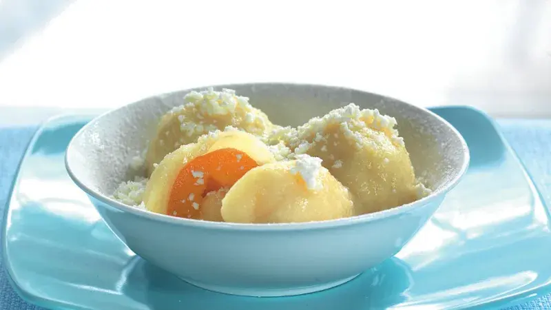 Tvarohové knedlíky s meruňkami