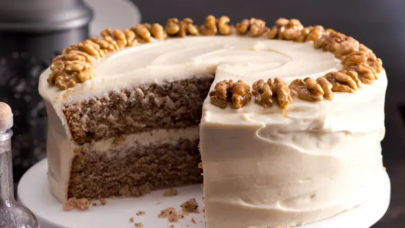 Ořechový dort s javorovým sirupem