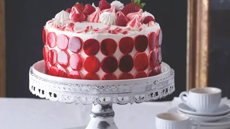 mandlovo-jahodovy dort