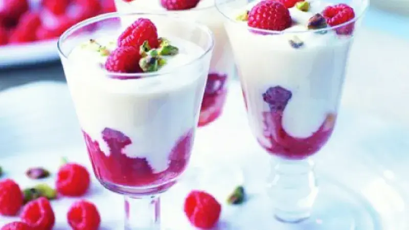 Malinovo-vanilkový pohár