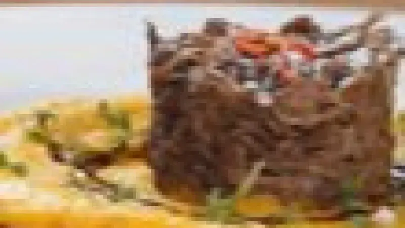 Hovězí konfit s dýňovým pyré