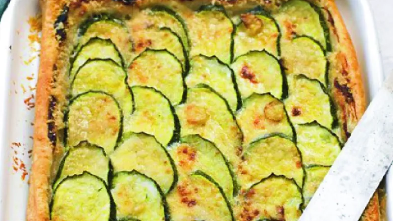 Cuketový koláč z listového těsta