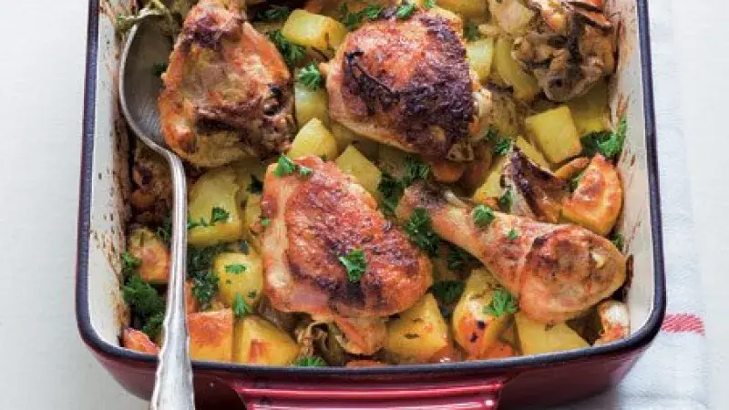 Kuře s bramborami a mrkví