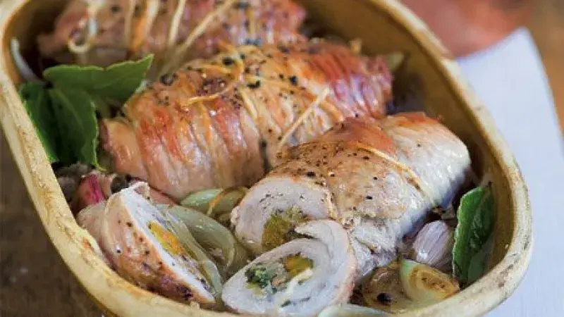 Vepřové závitky s ořechy