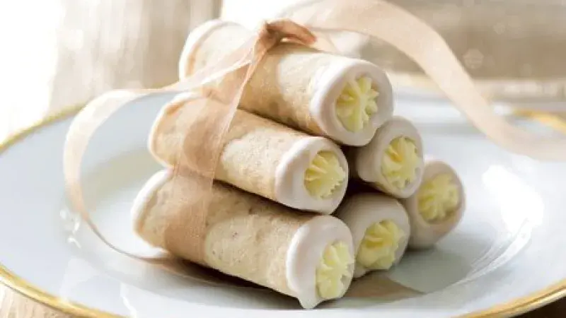 Trubičky s bílou čokoládou