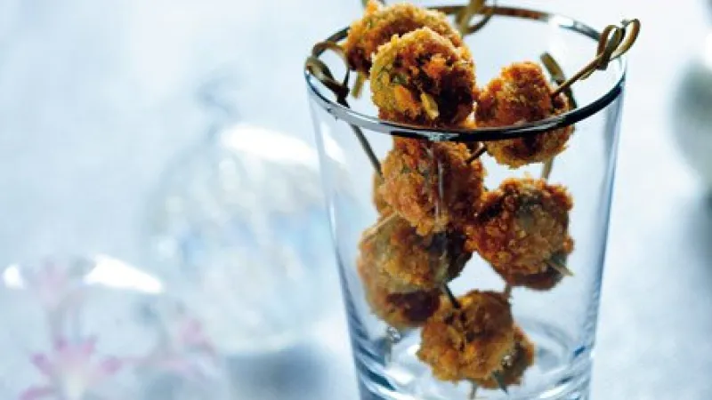 Smažené plněné olivy