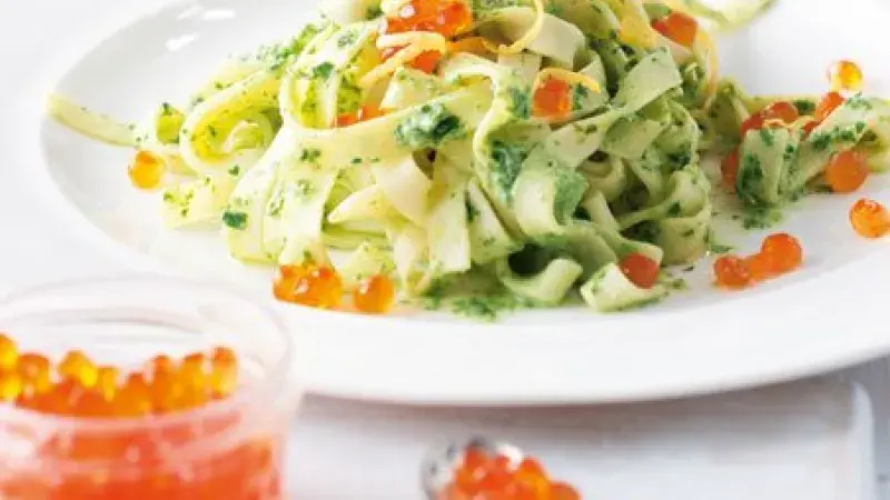 Fettuccine s kaviárem z lososa
