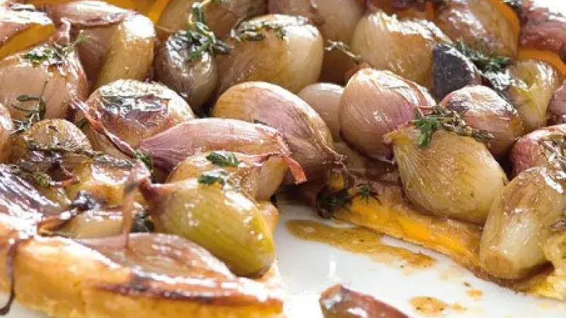 Šalotkový tarte Tatin