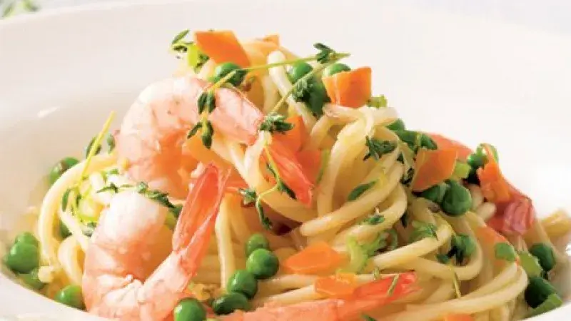 Macaroni s krevetami