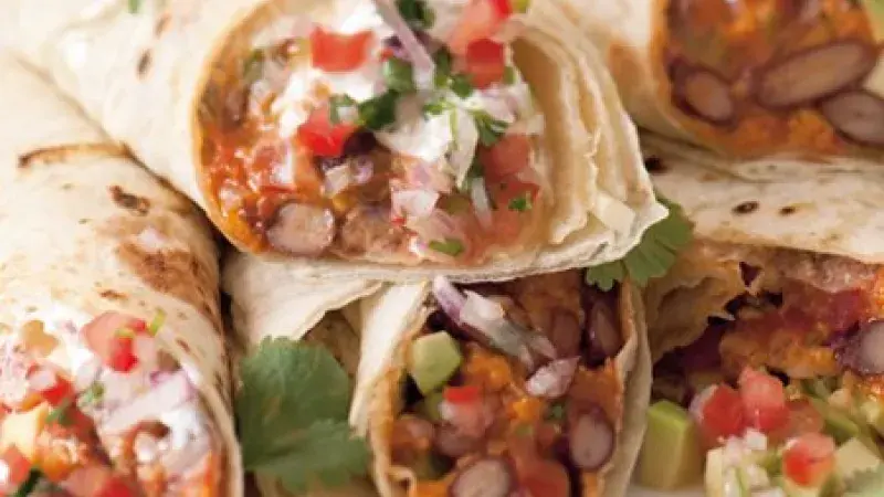 Tortilla s pikantními fazolemi