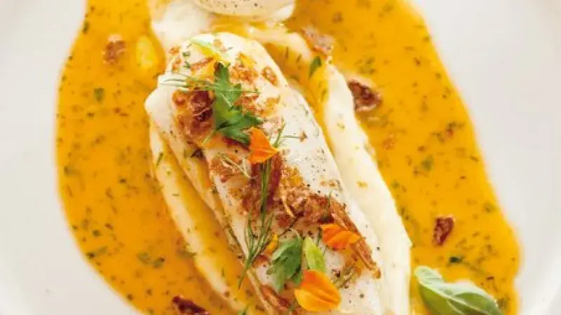 Štika s bramborovým pyré a omáčkou barigoule