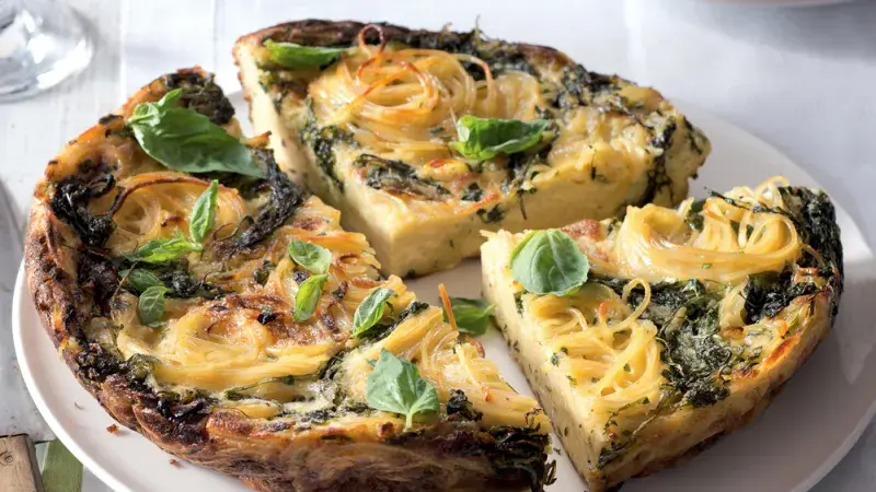 Špagety zapečené s rukolou