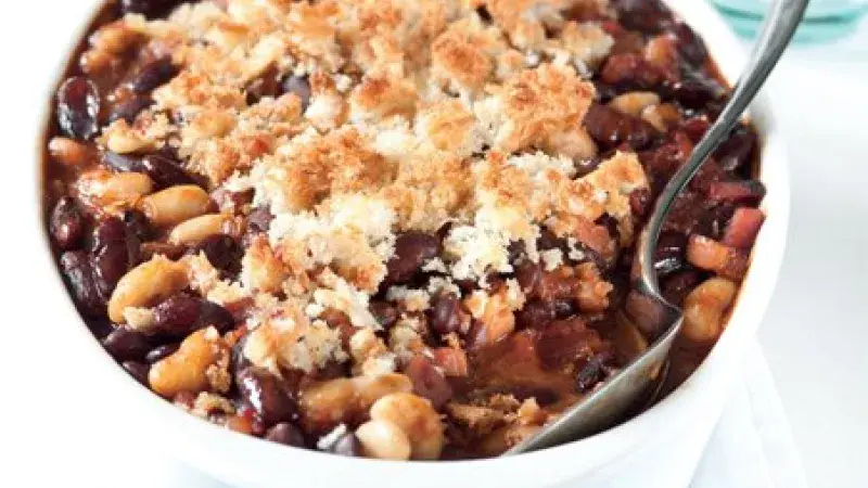 Pečené fazole se slaninou