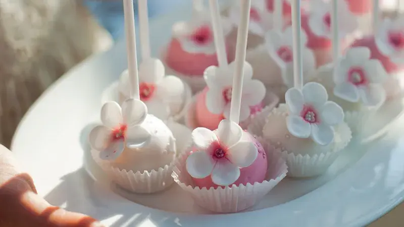 Květinové cake pops