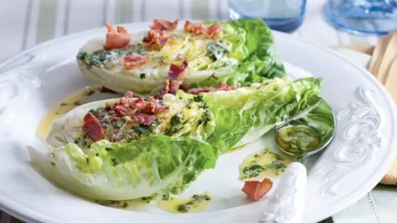 Salát Little Gem se slaninou