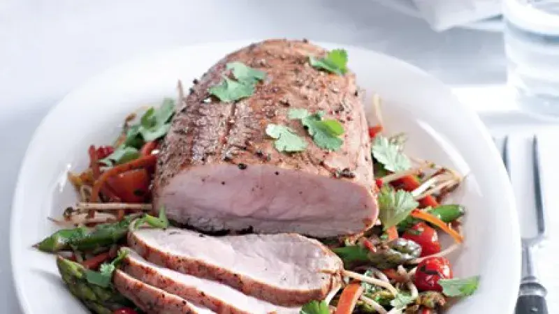 Glazovaný telecí hřbet se zeleninou