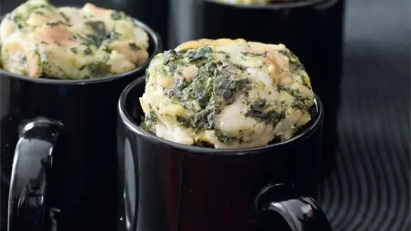 Hrnkové špenátové knedlíky