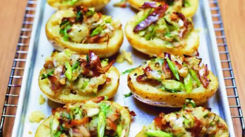 Zapečené brambory s makrelou