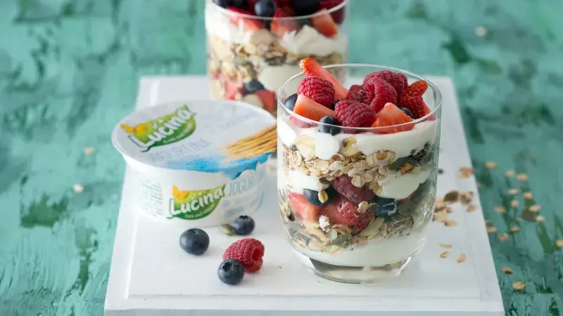 Zdravý snídaňový pohár s Lučinou 