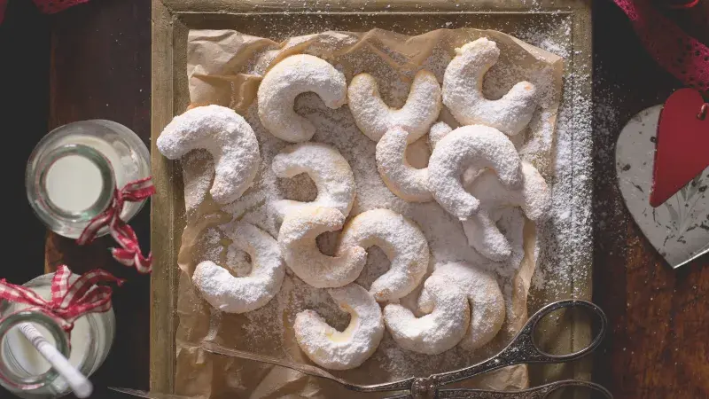 Janiččiny křupavé vanilkové rohlíčky