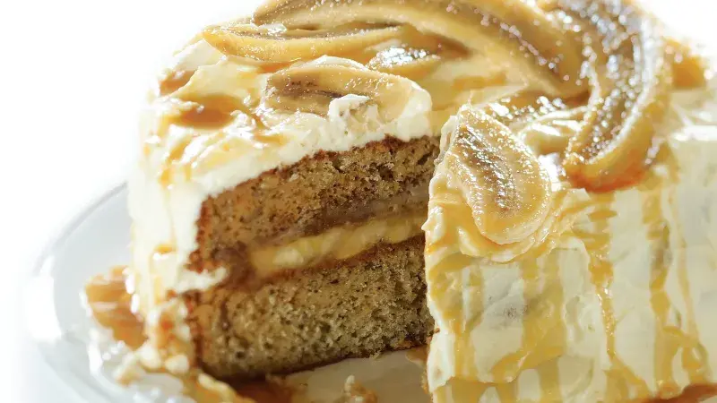 Banánový dort se zakysanou smetanou