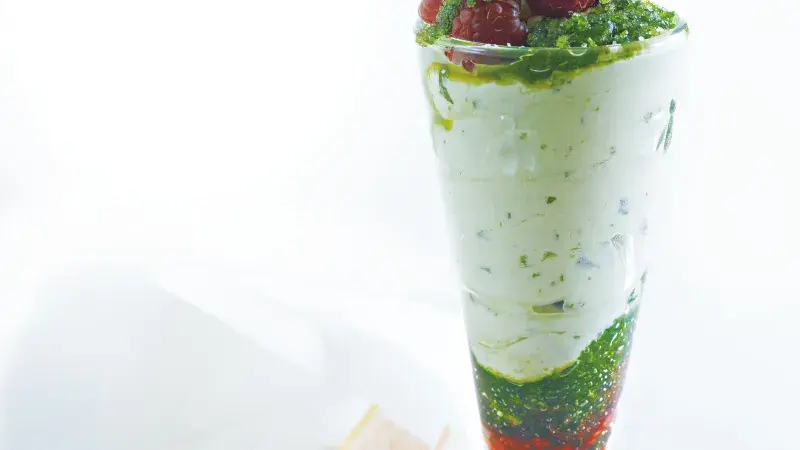 Bazalkové pohlazení s malinami