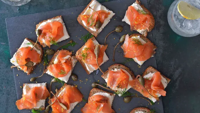 Bleskové jednohubky s lososem