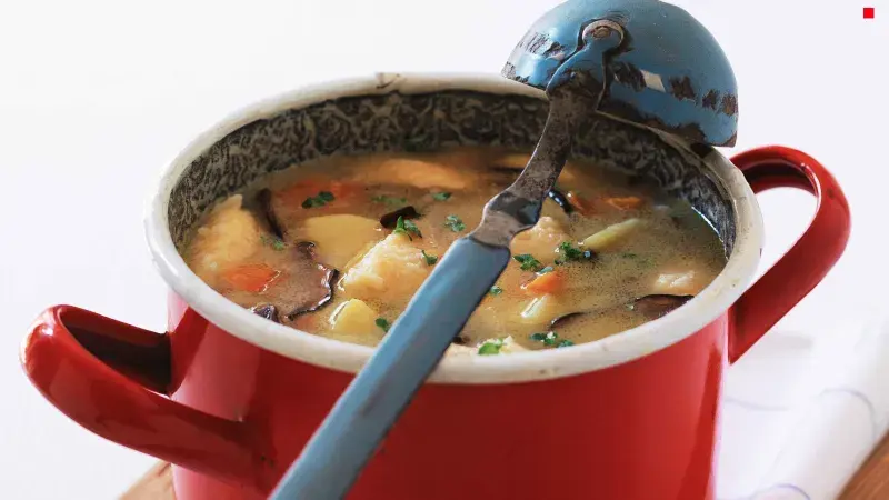 Bramboračka s houbami