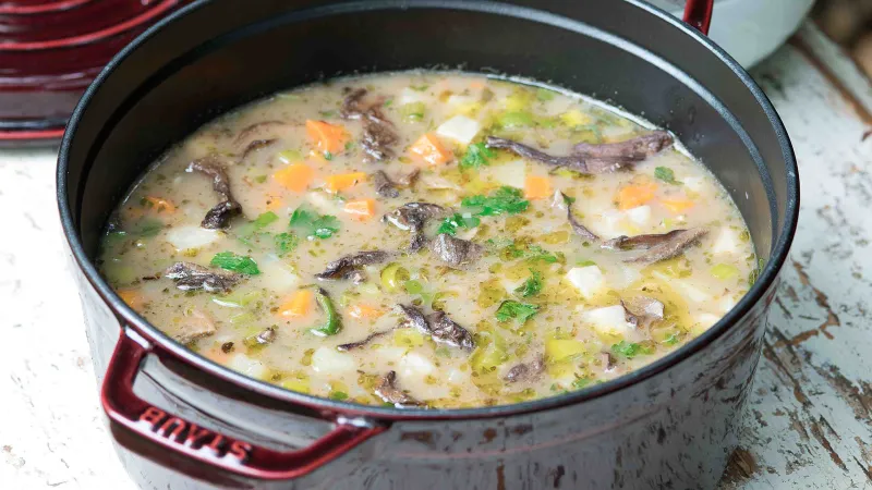 Bramboračka s libečkem