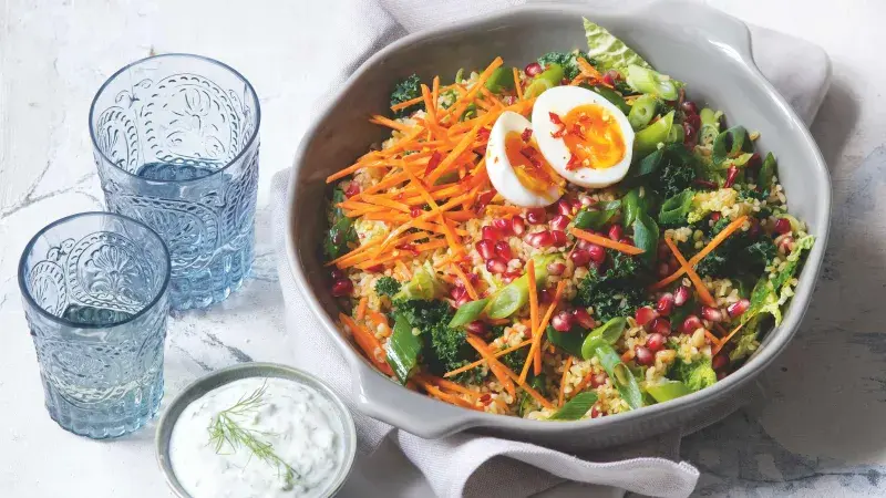 Bulgurový tabbouleh s kadeřávkem