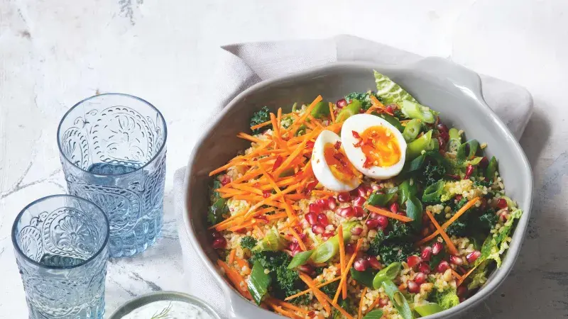 Bulgurový tabbouleh s kadeřávkem