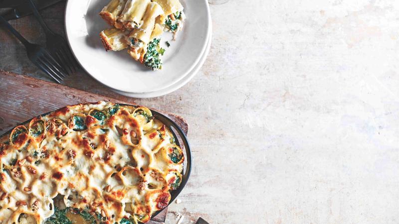 Cannelloni s ricottou a kadeřávkem