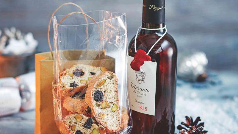 Cantuccini s pistáciemi a třešněmi