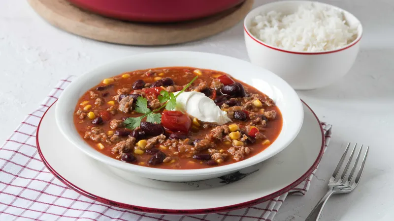 Krůtí chilli s kukuřicí