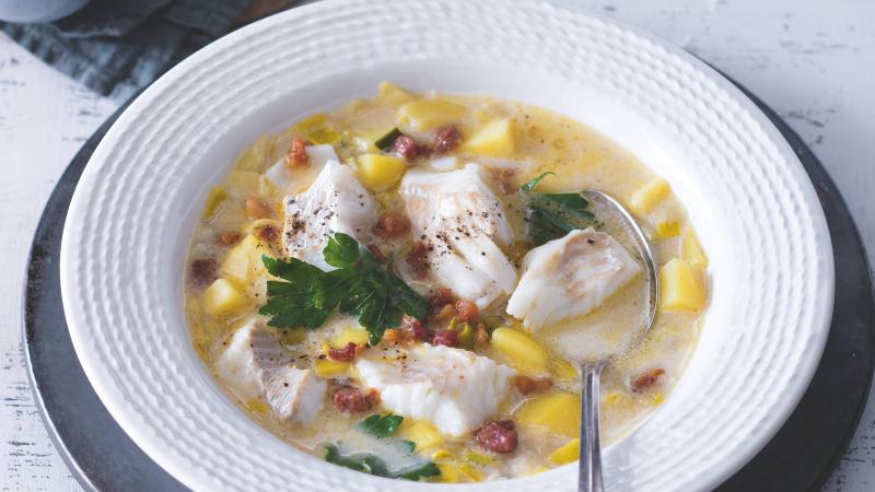 Chowder s treskou
