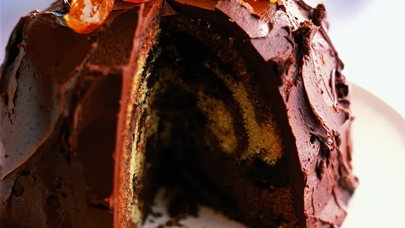 Čokoládový mramorovaný dort