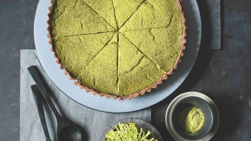 Čokoládový matcha koláč