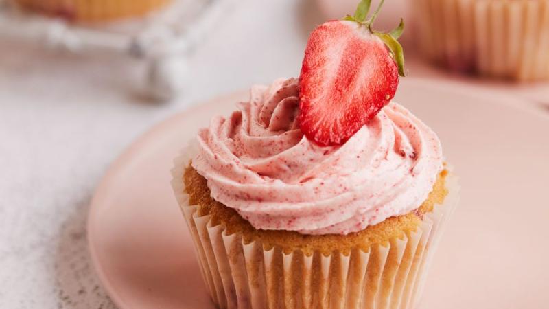 Jahodové cupcaky
