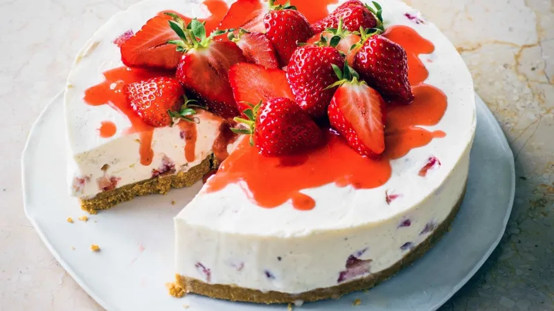 Jahodový cheesecake