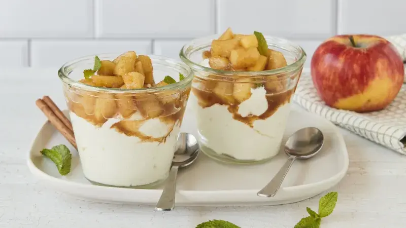 Rychlý tvarohový dezert s jablky
