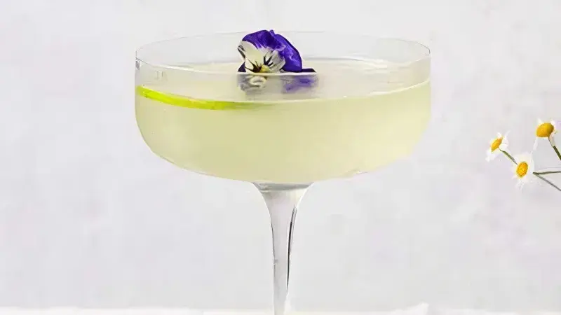 Gimlet podávaný ve sklenici na koktejly