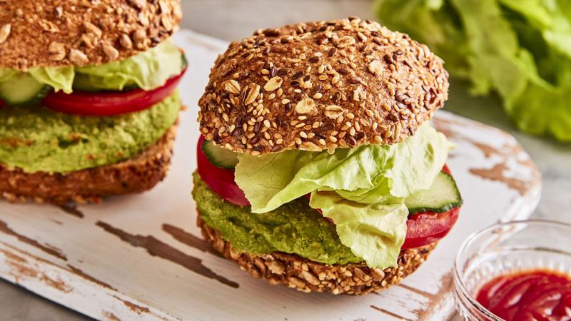 Hráškový burger
