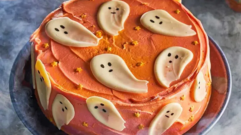 Kořeněný dýňový halloweenský dort