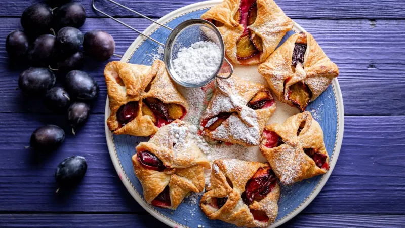 Listové šátečky se švestkami