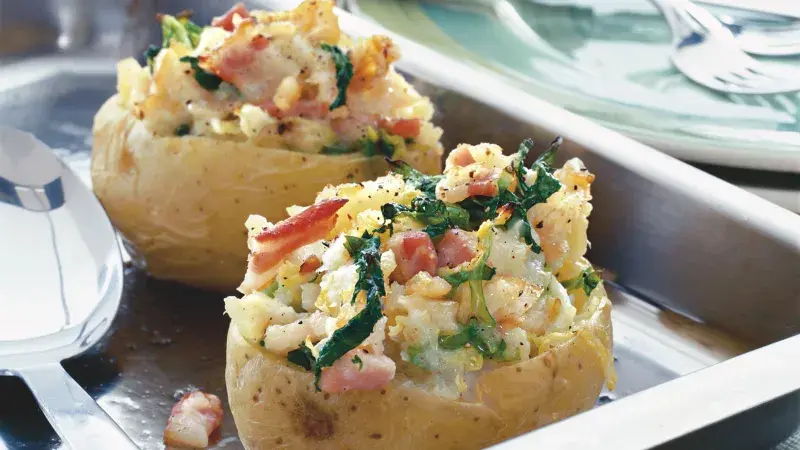 Pečené plněné brambory