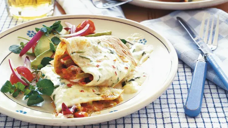 Zapečené mexické tortilly